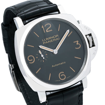 Panerai Luminor Due PAM00674 45MM Black Dial With Leather Bracelet