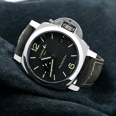 Panerai Luminor 1950 3 Days GMT Automatic PAM00535 42MM Black Dial With Leather Bracelet