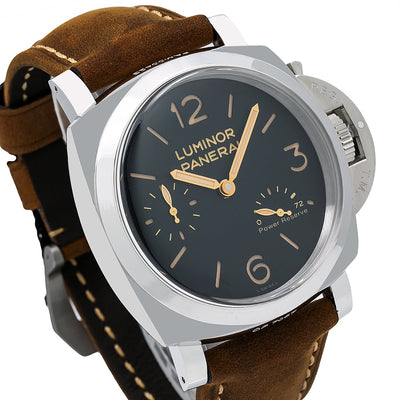 Panerai Luminor 1950 3 Days Power Reserve PAM00423 47MM Black Dial With Leather Bracelet