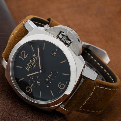 Panerai Luminor 1950 10 Days GMT PAM00533 44MM Black Dial With Calf Skin Bracelet