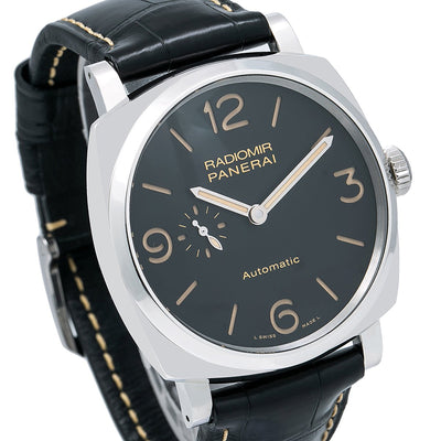 Panerai Radiomir 1940 3 Days Automatic PAM00572 45MM Black Dial With Crocodile Skin Bracelet