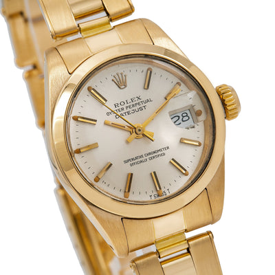 Rolex Lady-Datejust 6917 26MM Champagne Dial With Yellow Oyster Gold Bracelet