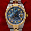 Rolex Datejust Diamond Watch, 36mm, Blue mop Diamond Dial With Two Tone Jubilee Bracelet