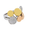 LADIES 18K YELLOW AND ROSE GOLD WITH 0.50 CT HAND RING