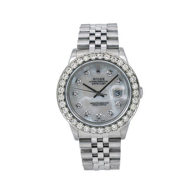 Rolex Datejust 16014 36mm Silver MOP Dial With Stainless Steel Jubilee Bracelet