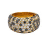 LADIES 18K YELLOW GOLD HAND RING WITH 4.23 CT DIAMONDS