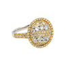 LADIES 18K YELLOW AND WHITE GOLD HAND RING WITH 2.72 CT DIAMONDS