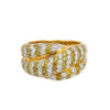 LADIES 18K YELLOW GOLD HAND RING WITH 2.5 CT DIAMONDS