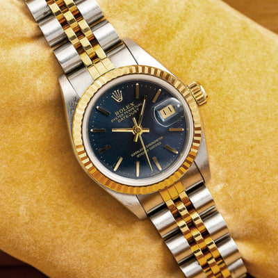 Rolex Lady-Datejust 69173 26MM Blue Dial With Two Tone Jubilee Bracelet