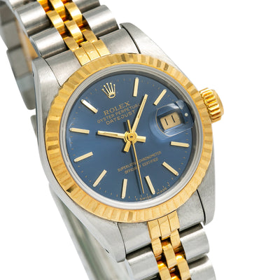 Rolex Lady-Datejust 69173 26MM Blue Dial With Two Tone Jubilee Bracelet