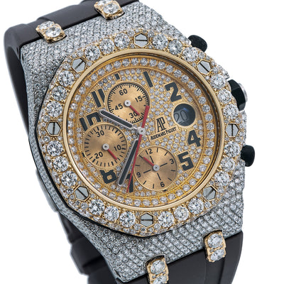 Audemars Piguet Royal Oak Offshore Chronograph 26170ST 42MM Champagne Diamond Dial With 15.75 CT Diamonds