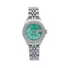 Rolex Lady-Datejust Diamond Watch, 6917 26mm, Green Diamond Dial With 0.90 CT Diamonds