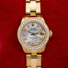 Rolex Oyster Perpetual Ladies Diamond Watch, Date 6916 26mm, White Diamond Dial With 1.80 CT