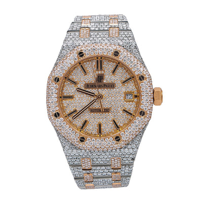 Audemars Piguet Royal Oak Self Winding 15450SR.OO.1256SR.01 37MM Champagne Diamond Dial With 22.75 CT Diamonds