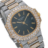 Patek Philippe Nautilus 3800 37MM Black Dial With 12.25 CT Diamonds