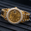 Rolex Day-Date Diamond Watch, 18038 36mm, Champagne Diamond Dial With 5.25 CT Diamonds