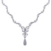 18K White Gold Women's Necklace 3.92 CT Diamonds