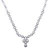 18K White Gold Women's Necklace 2.54 CT Diamonds