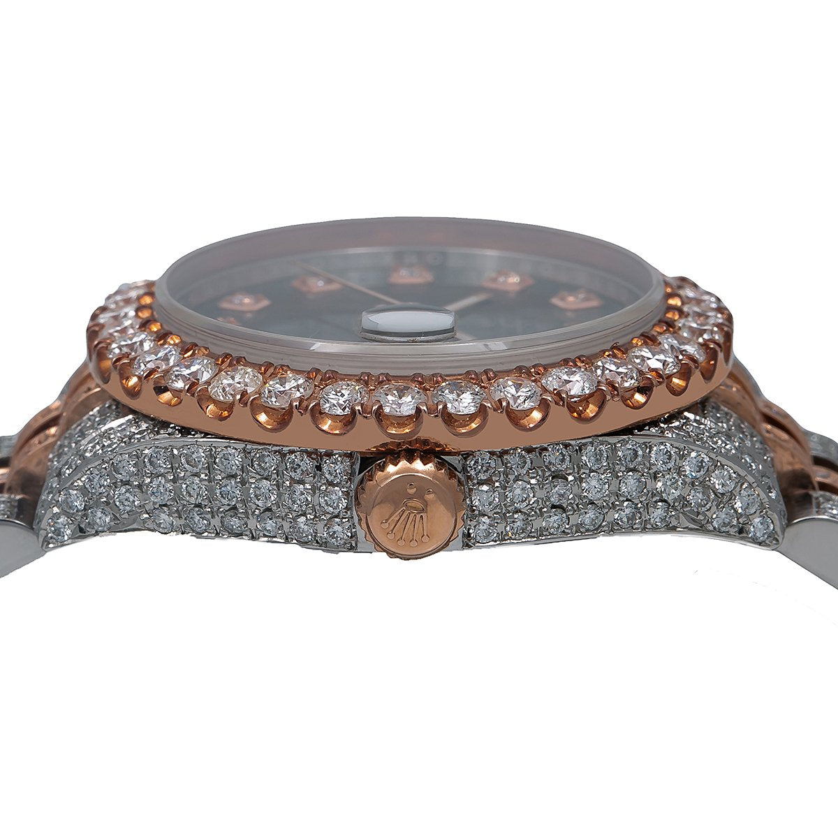 Rolex Datejust Diamond Watch, 178271 31mm, Black Diamond Dial With 9.65 CT Diamonds