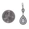 14K White Gold Ladies Earrings With Diamonds