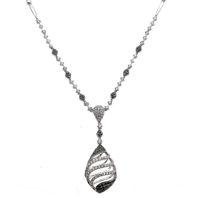 18K White Gold 18" Women's Necklace With 1.97 CT Diamonds