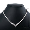 14K White Gold 18" Women's Necklace 1.50 CT Diamonds