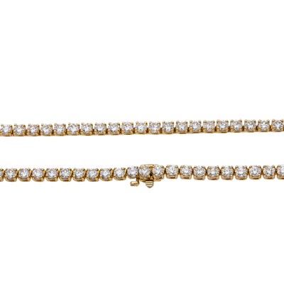 14K Yellow Gold Men's Tennis Chain With 23.25 CT Diamonds