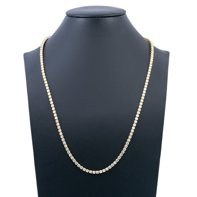 14K Yellow Gold Men's Tennis Chain With 23.25 CT Diamonds