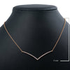 18K Rose Gold 17" Women's Necklace With 0.45 CT Diamonds