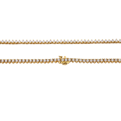 14K Yellow Gold Men's Tennis Chain  With 11.50 CT Diamonds