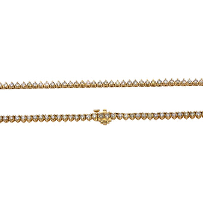 14K Yellow Gold Men's Tennis Chain With 12.05 CT Diamonds