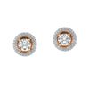 18K Rose Gold Women's Earrings Diamonds