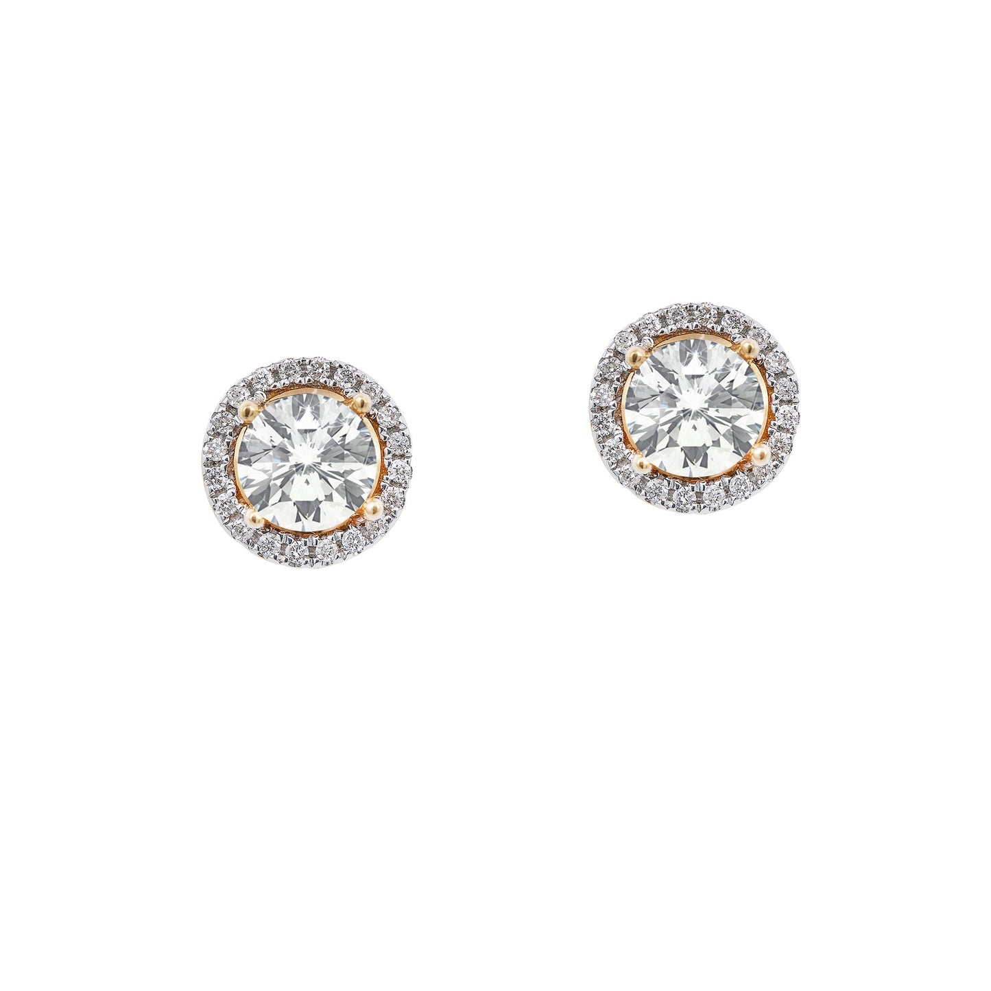 18K Rose Gold NE2775 Women's Earrings With 0.19 CT Diamonds