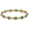 22K Yellow Gold CLS8265 2.5" Emerald Women's Bracelet With 2.00 CT Diamonds