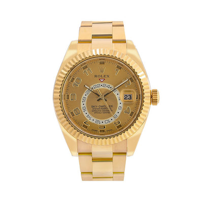 Rolex Sky-Dweller 326938 42MM Champagne Dial With Yellow Gold Oyster Bracelet