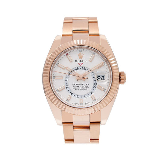 Rolex Sky-Dweller 326935 42MM White Dial With Rose Gold Oyster Bracelet