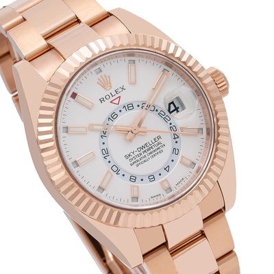 Rolex Sky-Dweller 326935 42MM White Dial With Rose Gold Oyster Bracelet