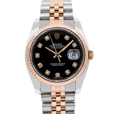 Rolex Datejust 116231 36MM Black Dial With Two Tone Jubilee Bracelet