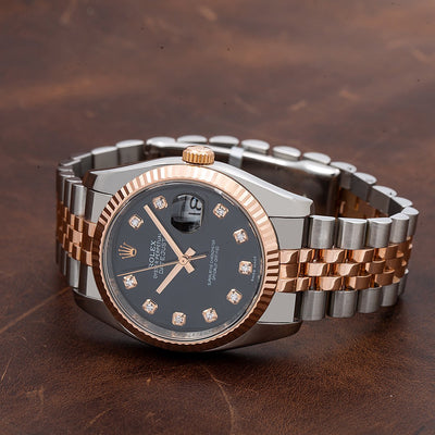 Rolex Datejust 116231 36MM Black Dial With Two Tone Jubilee Bracelet