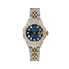 Rolex Lady-Datejust Diamond Watch, 6917 26mm, Blue Diamond Dial With 1.8 CT Diamonds