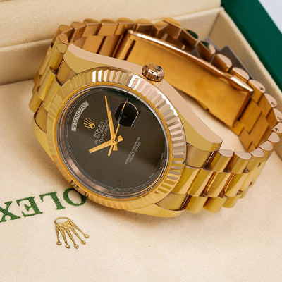 Rolex Day-Date II 218235 40MM Gray Dial With Yellow Gold President Bracelet