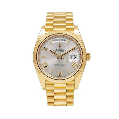 Rolex Day-Date 228238 40MM Silver Dial With Yellow Gold President Bracelet