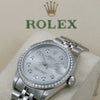 Rolex Oyster Perpetual Diamond Watch, Date 1501 34mm, Silver Diamond Dial With Stainless Steel Jubilee Bracelet