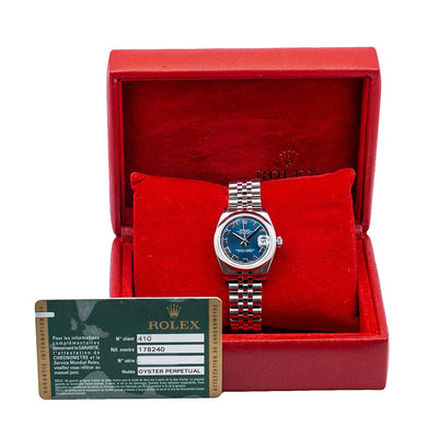 Rolex Datejust 178240 31MM Blue Dial With Stainless Steel Jubilee Bracelet