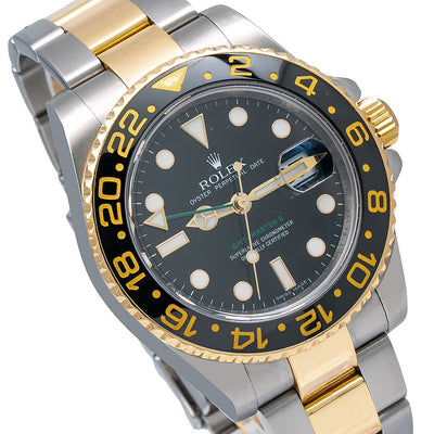 Rolex GMT-Master II 116713 40MM Black Dial With Two Tone Oyster Bracelet