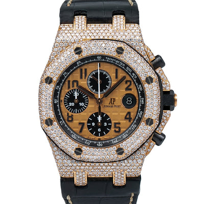 Audemars Piguet Royal Oak Offshore Chronograph 26470OR 44MM Brown Dial With 8.75 CT Diamonds