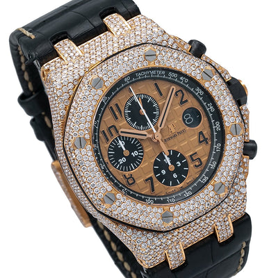 Audemars Piguet Royal Oak Offshore Chronograph 26470OR 44MM Brown Dial With 8.75 CT Diamonds