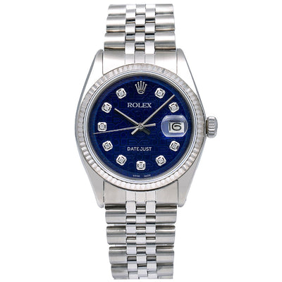 Rolex Datejust 1601 36MM Blue Dial With Stainless Steel Jubilee Bracelet