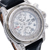 Breitling Super Avenger A13370 48MM White Diamond Dial With Leather Bracelet