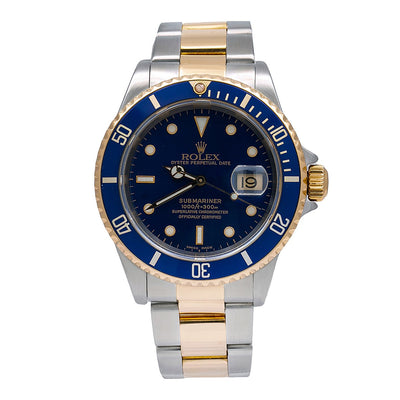 Rolex Submariner Date 16613 40MM Blue Dial With Two Tone Oyster Bracelet